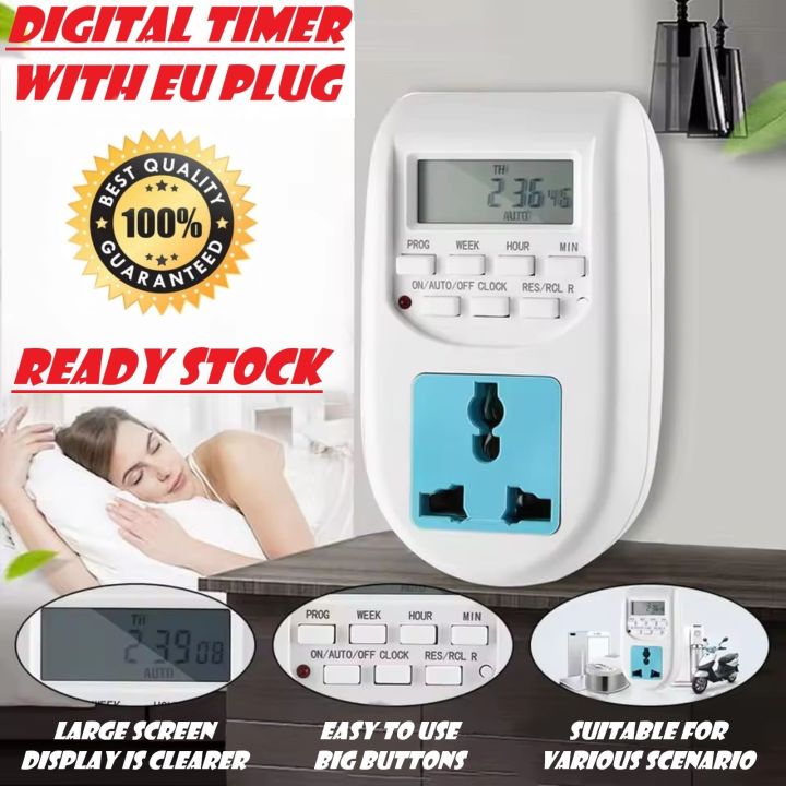 Programmable Digital Timer Switch Weekly Stop Kontak Minggu 16 Program | Lazada Indonesia