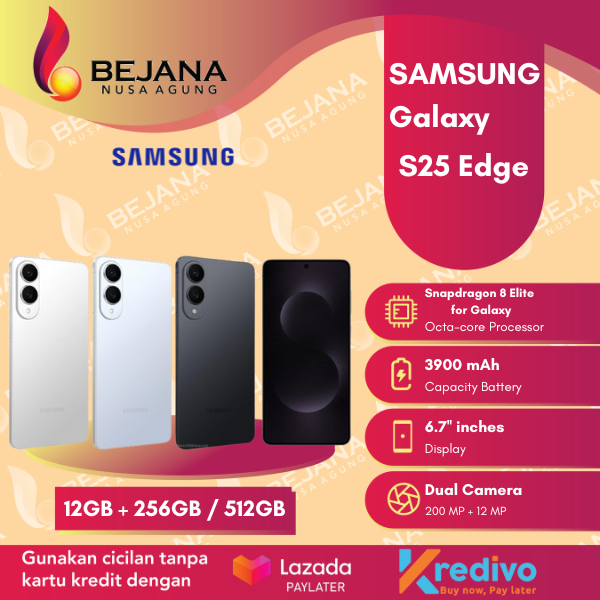 Samsung Galaxy S25 Edge ( Ram 12GB + Rom 256GB ) | ( Ram 12GB + Rom 512GB ) Garansi Resmi | Lazada Indonesia