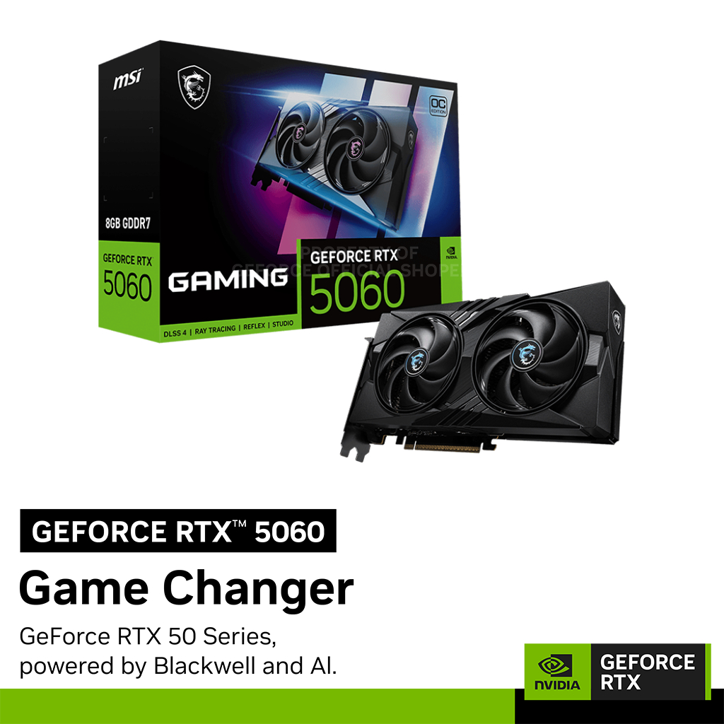 Jual MSI GeForce RTX 5060 GAMING OC | 8GB GDDR7 | Shopee Indonesia