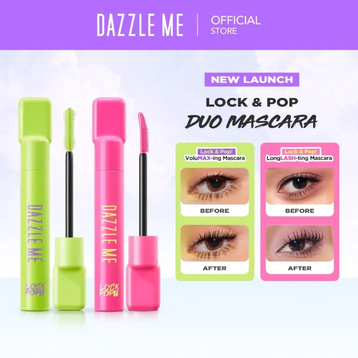 DAZZLE ME Lock & Pop! Mascara Series VoluMAX-ing and LongLASH-ting Mascara | Lazada Indonesia