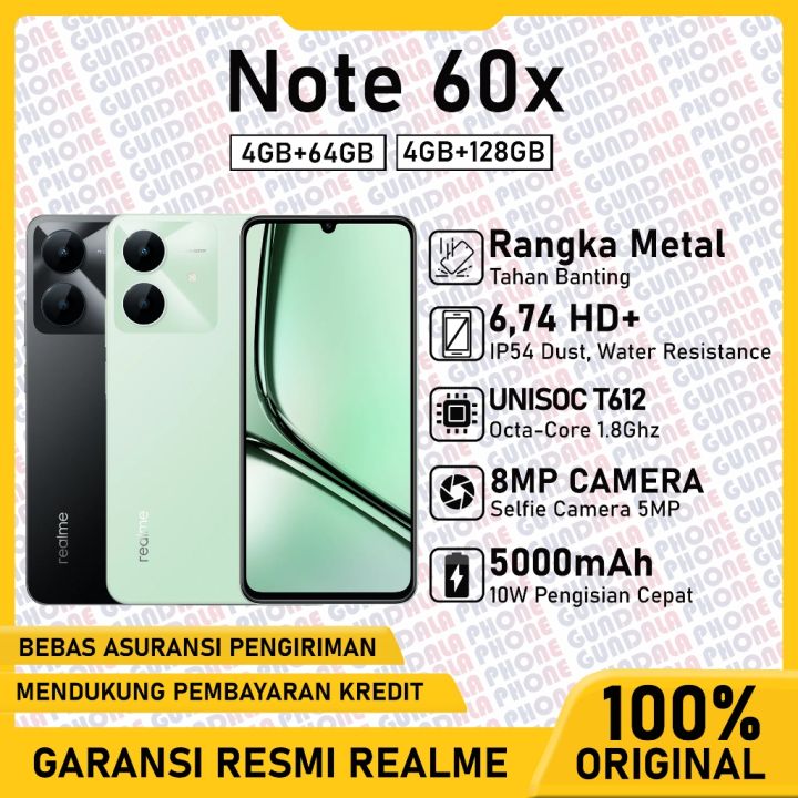 realme Note 60x 4/64GB 4/128GB - Garansi resmi | Lazada Indonesia
