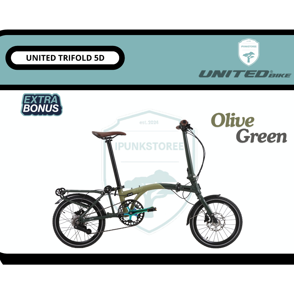 Jual UNITED TRIFOLD 5D SEPEDA 3 LIPATAN INTERNAL GEAR | Shopee Indonesia