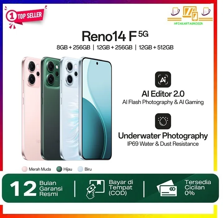 OPPO Reno14 F 5G 8GB/12GB+256/512GB | Lazada Indonesia