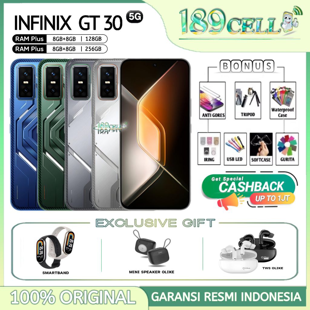 Jual INFINIX GT30 5G [8/256GB] - 144Hz 1.5K AMOLED Display, MediaTek Dimensity 7400 - Infinix GT 30 Garansi Resmi | Shopee Indonesia