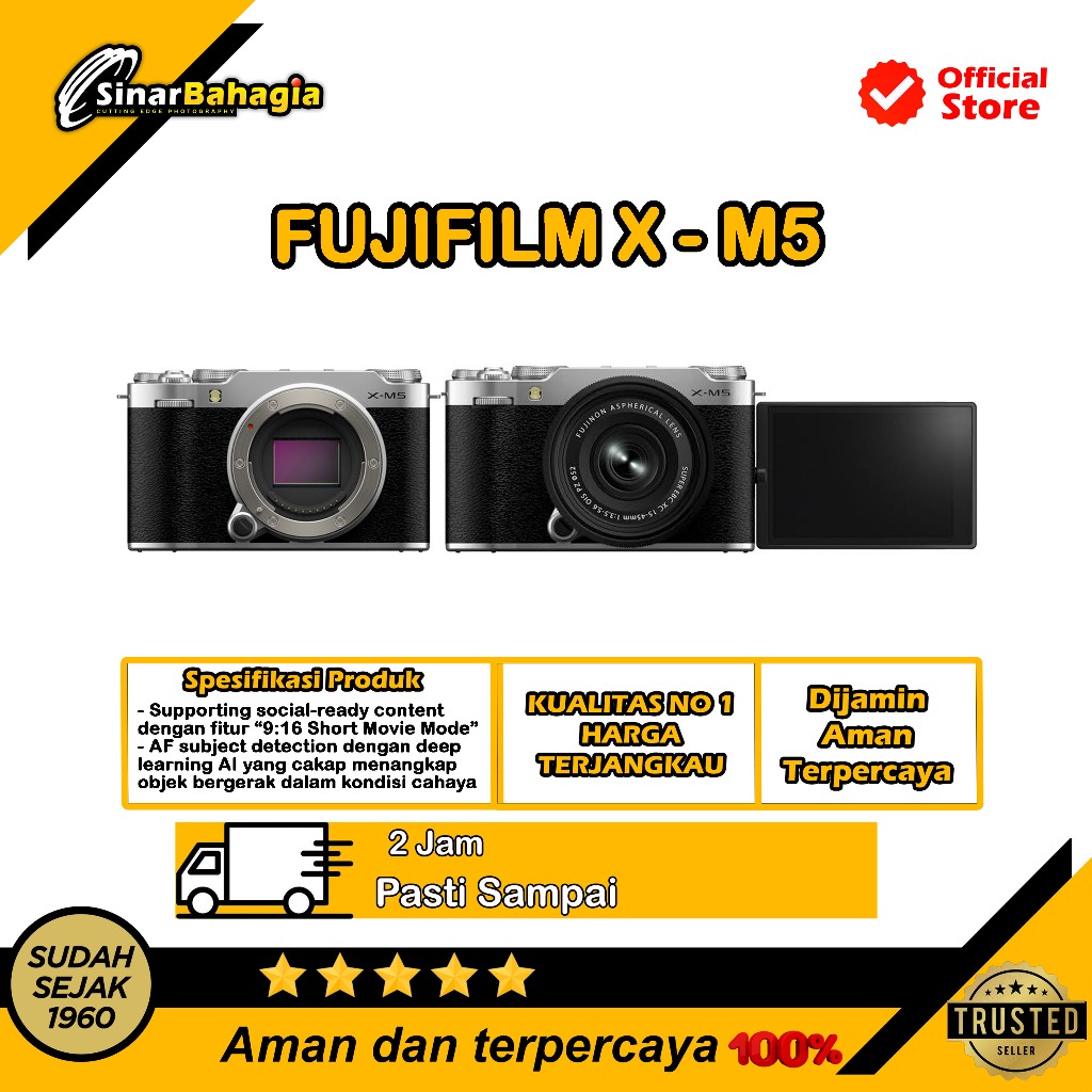 Jual fujifilm X-M5 camera mirrorles garansi resmi - fujifilm X-M5 / X-M5/XM5 | Shopee Indonesia