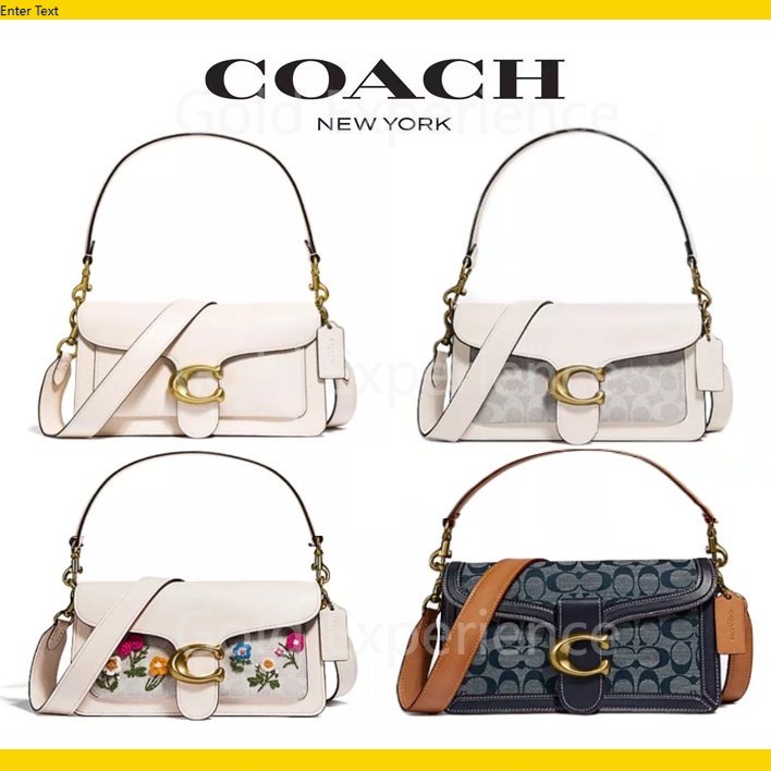 Jual Coach Tabby Shoulder Bag 26 With Signature Canvas Chalk Tan Black | Shopee Indonesia