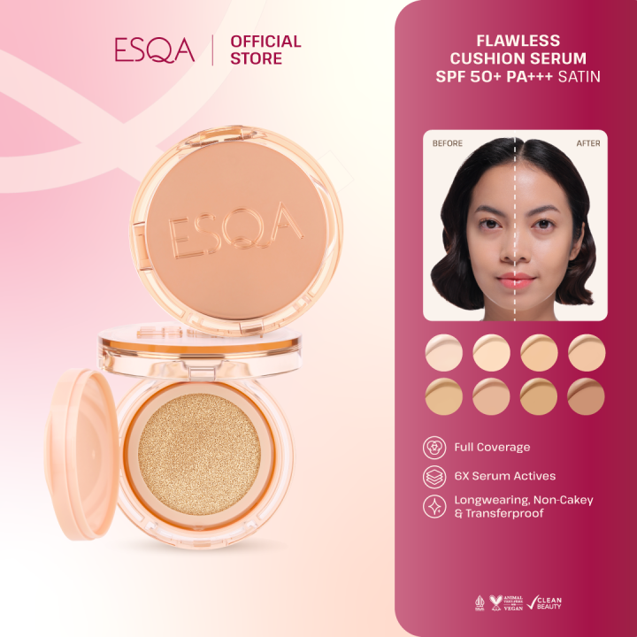 ESQA Flawless Cushion Serum SPF 50+ PA+++ - Satin