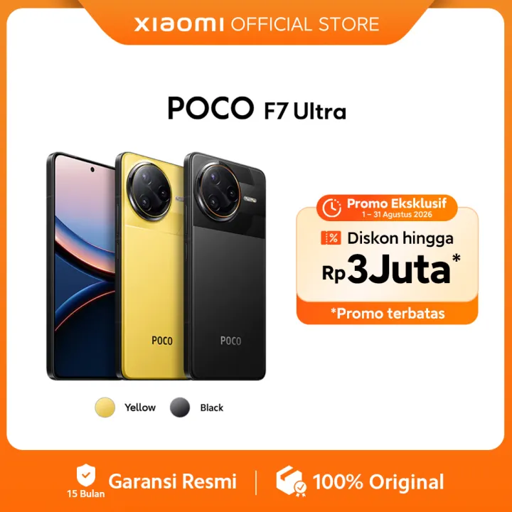 POCO F7 Ultra (12/256GB)(16/512GB) | Snapdragon® 8 Elite | VisionBoost D7 Chipset | 120W/50W wireless HyperCharge | 2K AMOLED display [Official Store] | Lazada Indonesia