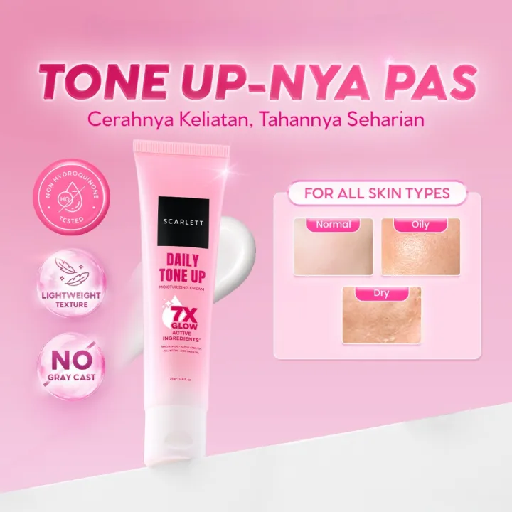 SCARLETT Daily Tone Up Moisturizing Cream - Tone Up Cream | Lazada Indonesia
