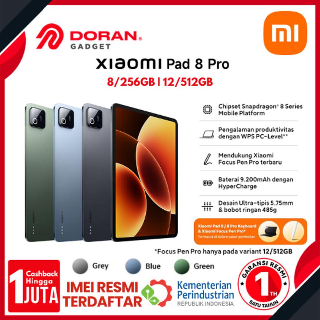 Jual Xiaomi Pad 8 Pro (8/256GB) (12/512GB) Snapdragon 8s with WPC PC Level 9200mAh include Xiaomi Pad 8 Pro Keyboard Garansi Resmi | Shopee Indonesia