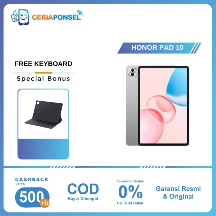 Honor Pad 10 WIFI 8/256GB Snapdragon 7 Gen 3 8MP 10100mAh | Garansi Resmi Honor Indonesia 1 Tahun | Lazada Indonesia