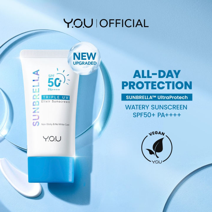 Y.O.U YOU Sunbrella Triple UV Elixir Sunscreen Gel SPF 50+ PA++++ 30ml