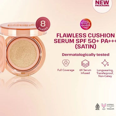 [New] ESQA Flawless Cushion Serum SPF 50+ PA+++Satin & Velvet Matte FullsizeRefill | Lazada Indonesia