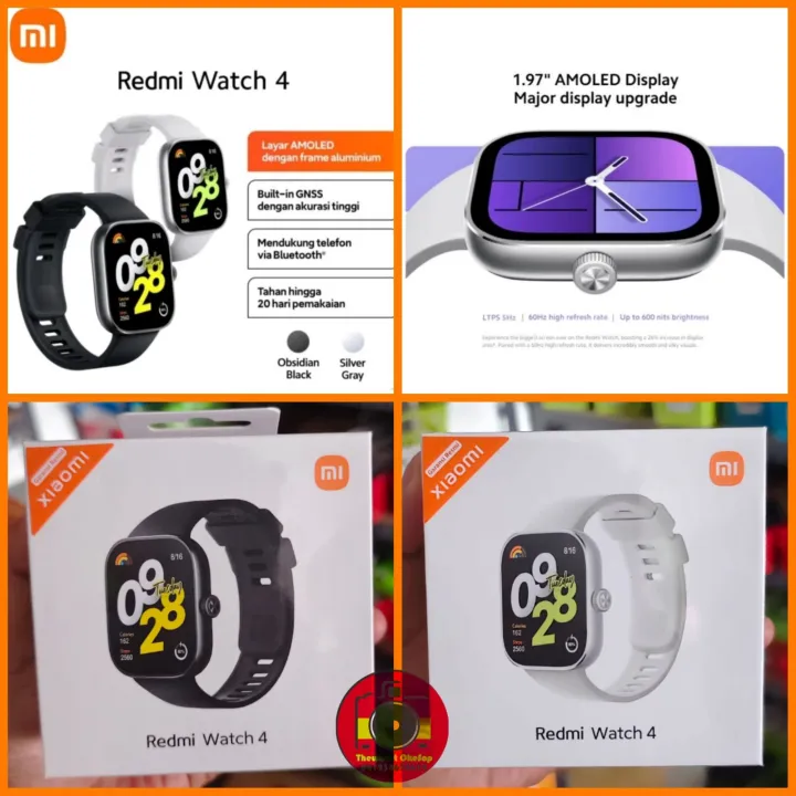 Xiaomi Redmi watch 4 smartwatch Amoled GPS Resmi | Lazada Indonesia