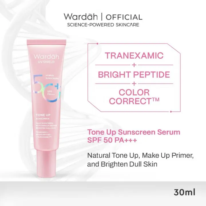 Wardah UV Shield Tinted Tone Up Sunscreen SPF 50 PA 30 ml Sunscreen | Lazada Indonesia