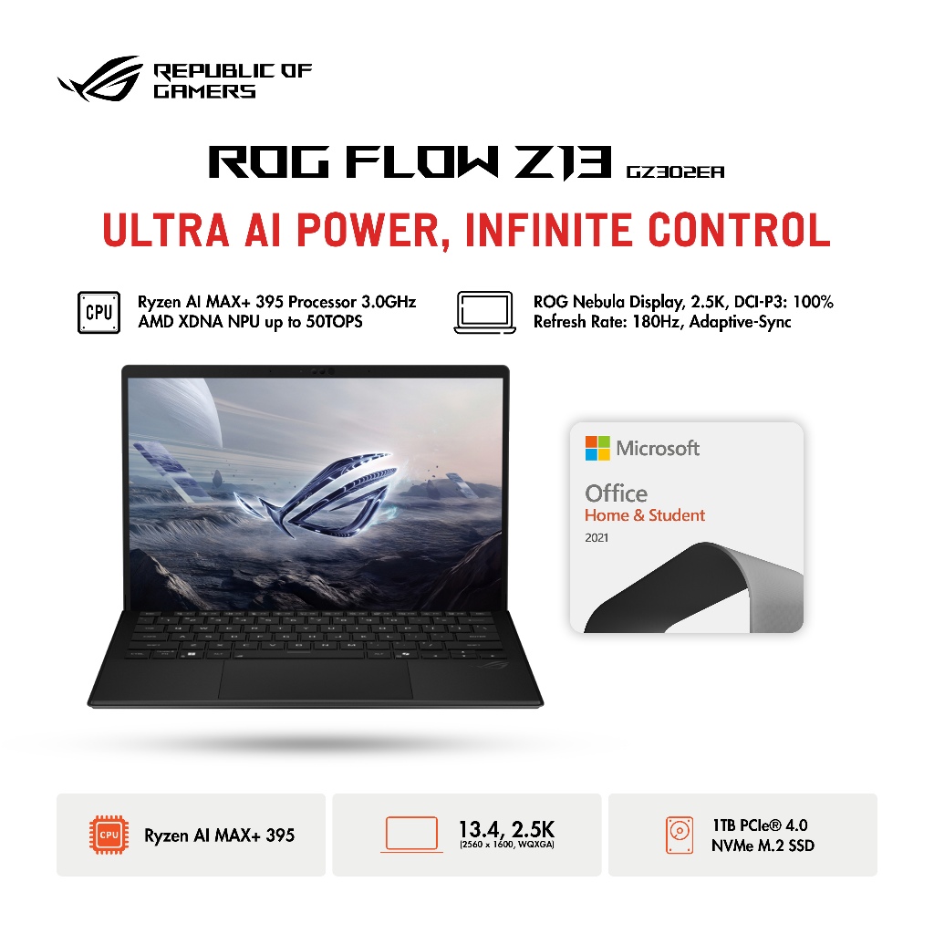 Jual ASUS ROG FLOW Z13 GZ302EA TOUCH RYZEN AI MAX+ 395 64GB 1TB WINDOWS 11 13.4 2.5K 180HZ | Shopee Indonesia