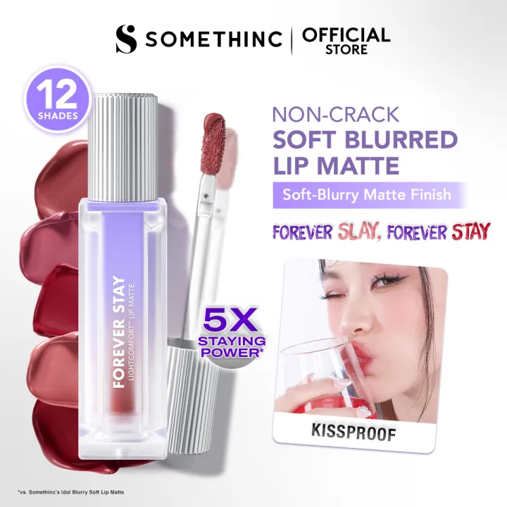 SOMETHINC Forever Stay LightComfort™ Lip Matte | Lip Matte Transferproof, Blurring, Non-Drying | Lazada Indonesia