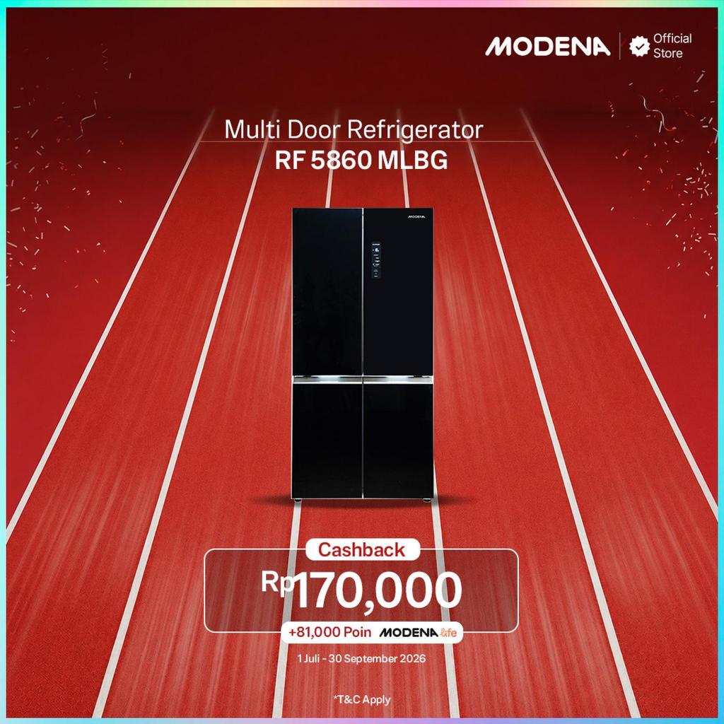 Jual Modena RF 5860 MLBG Kulkas Kaca Multi Door 586L PowerHub™ Inverter | Shopee Indonesia