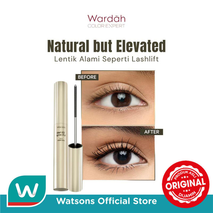 Wardah Mascara Anti-Gravity Iron Mascara Natural Volumizing - Lengthening Mascara Lentik - No Clumpy - Smudgeproof - Waterproof - Maskara - Bulu Mata Lentik Natural - Ringan - Eye Make up | Lazada Indonesia
