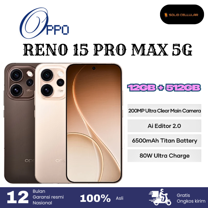 OPPO RENO 15 PRO MAX 5G 12/512 GARANSI RESMI | Lazada Indonesia