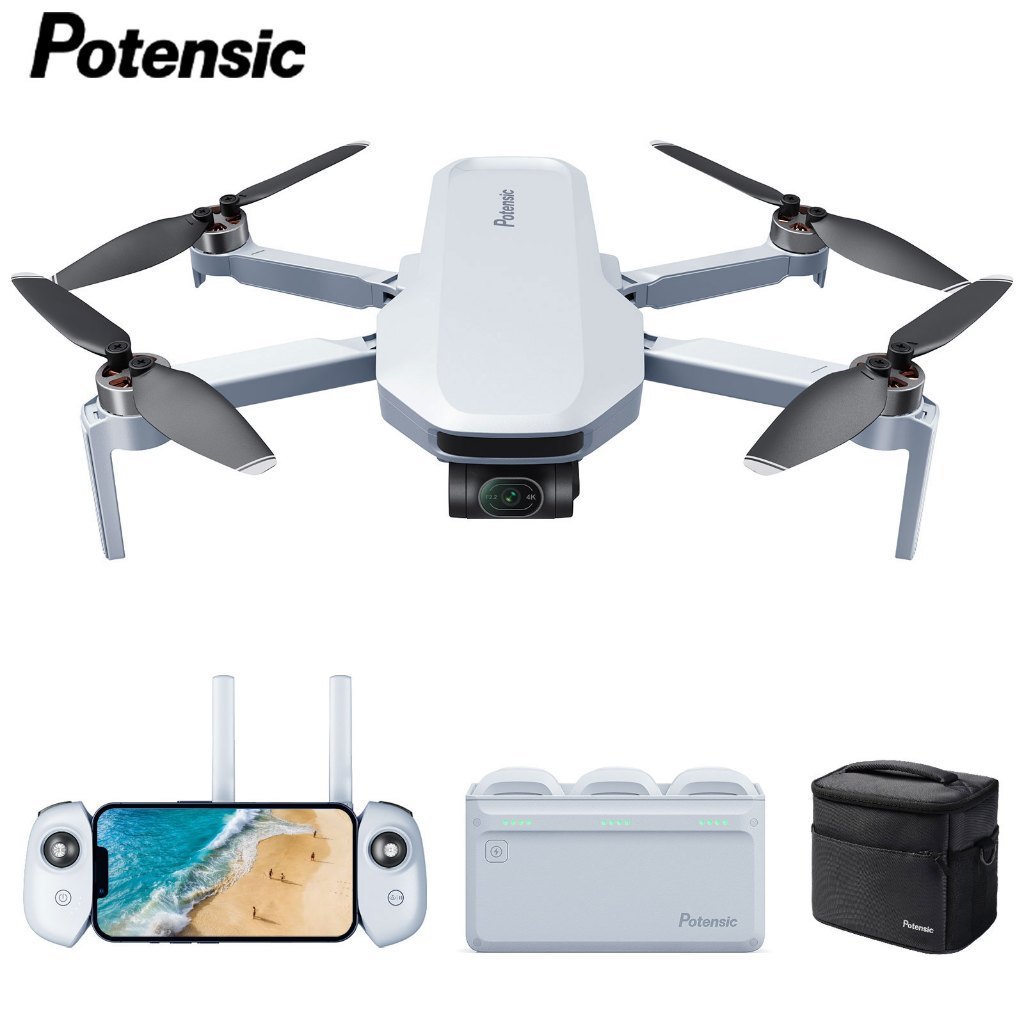 Jual Potensic ATOM 1 Drone-3 Axis Gimbal / 96Min Flight Time / 6KM Distance / 4K 30 fps | Shopee Indonesia