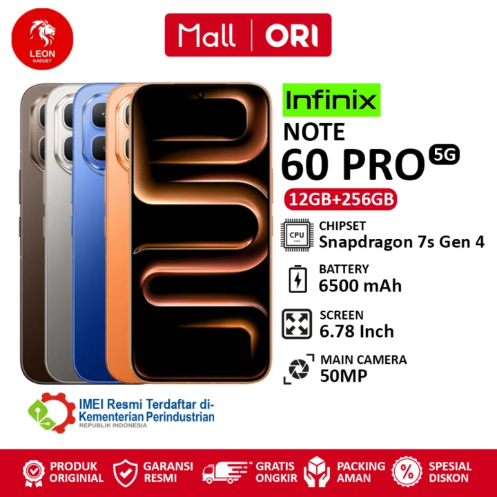 Infinix Note 60 Pro 5G [12GB+256GB] - Garansi Resmi 1 Tahun | Lazada Indonesia
