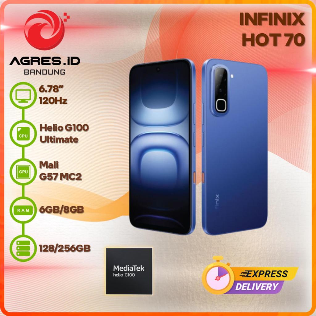 Jual INFINIX HOT 70 4G 4GB/6GB/8GB 128GB/256GB 6.78" 120HZ GARANSI RESMI INDONESIA | Shopee Indonesia
