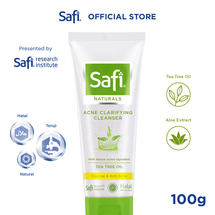Safi Naturals Clarifying Cleanser Tea Tree Oil 100gr - Sabun Cuci Muka