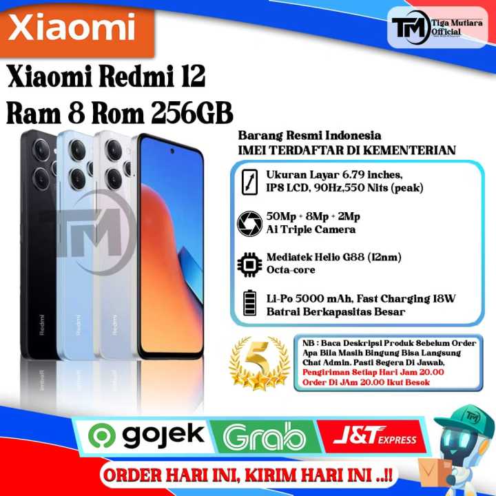 Xiaomi Redmi 12 Ram 8 Rom 256GB