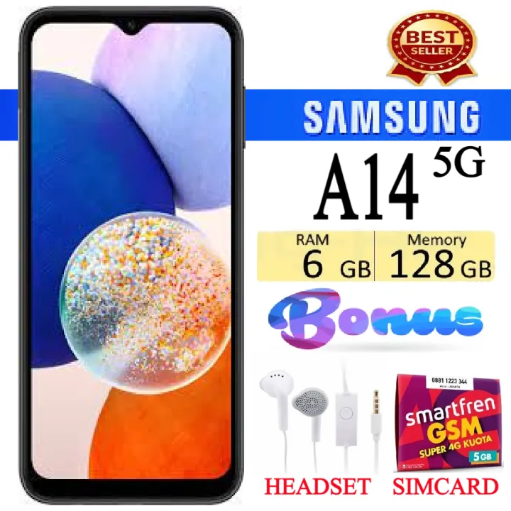 SAMSUNG GALAXY A14 5G RAM 6/128 GB FULLSET Bergaransi - PROMO