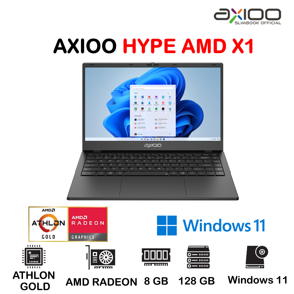 Jual LAPTOP AXIOO HYPE AMD X1 AMD Athlon Gold 3150C 8GB 128GB WINDOWS 11 14FHD | Shopee Indonesia