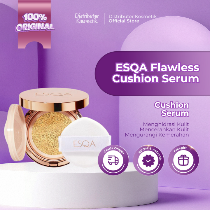 [ AGEN RESMI ] ESQA Flawless Cushion Serum SPF 50+ PA+++ Original BPOM