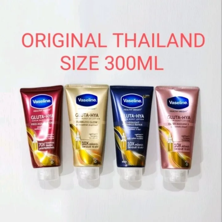 REDAY STOK Vaseline Gluta Hya Hand Body Lotion Pemutih Kulit thailand