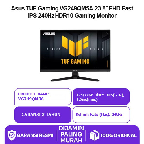 Jual Asus Tuf Gaming Vg249Qm5A 23.8" Fhd Fast Ips 240Hz Hdr10 Gaming Monitor / Monitor 24 Inch | Shopee Indonesia