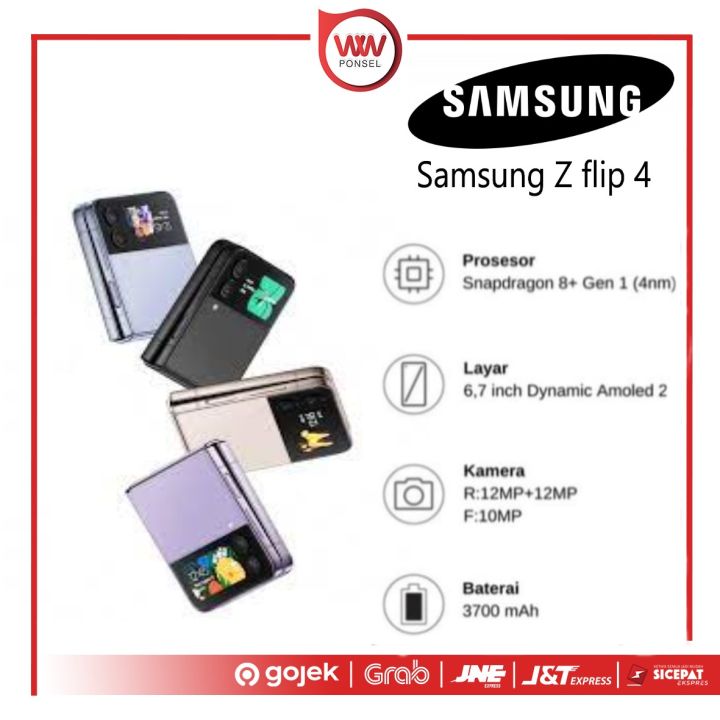 Hp Samsung Galaxy Z Flip 4 5G Ram 8GB Internal 128GB Garansi Resmi