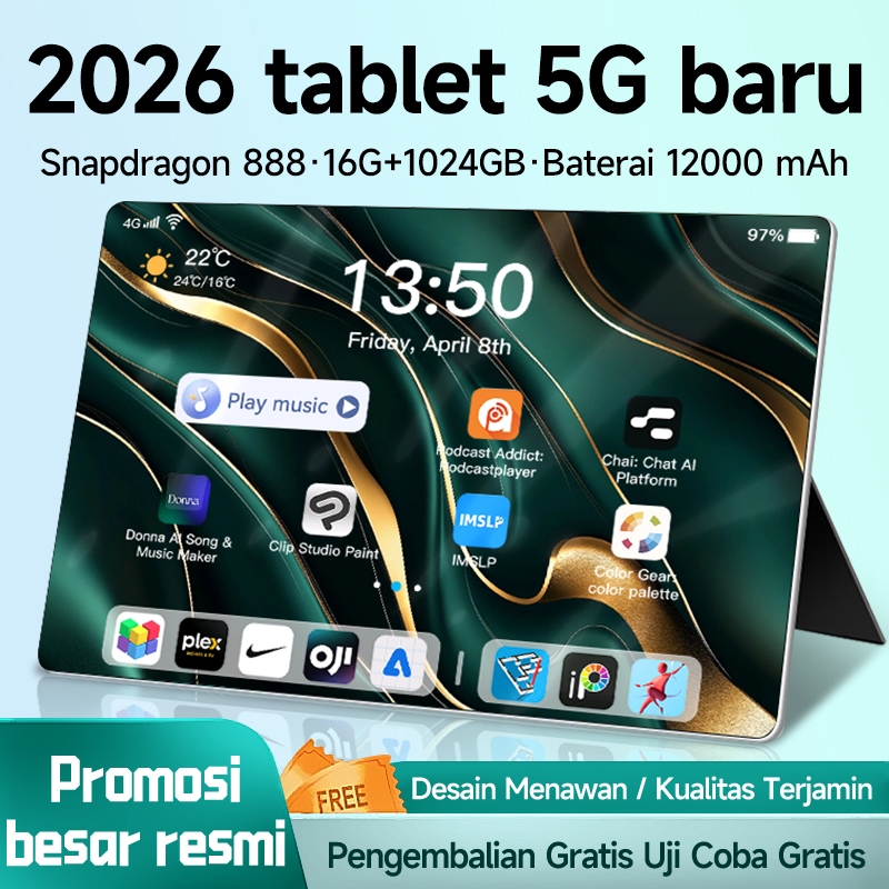 Jual [Barang Baru, Belum Dibuka + Garansi 5 Tahun] MatePad Pro 2026 | Memori 16GB+1024GB Luas | Snapdragon 888 | Layar OLED 12 Inch | Support Jaringan 5G WiFi | Shopee Indonesia