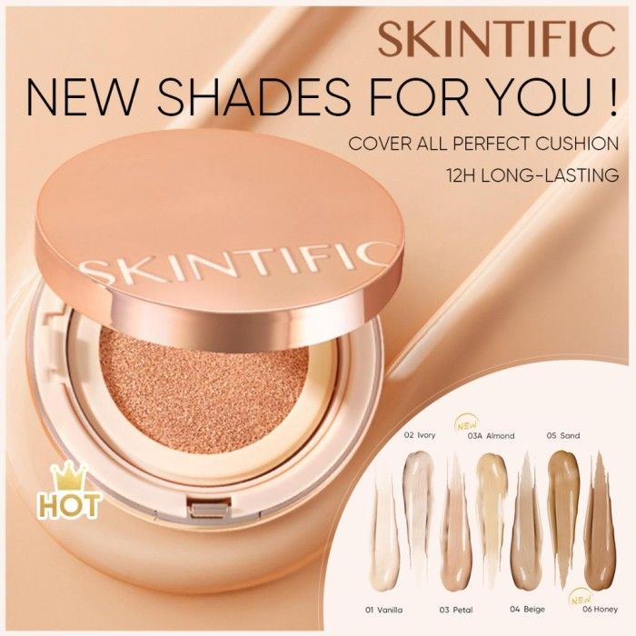 SKINTIFIC COVER ALL PERFECT CUSHION SPF 35 PA+++ - FOUNDATION FLAWLESS