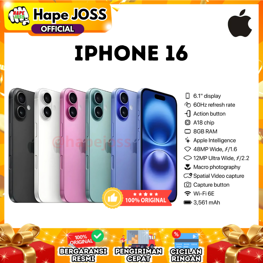 Jual Apple Iphone 16 512GB Garansi Resmi Indonesia | Shopee Indonesia