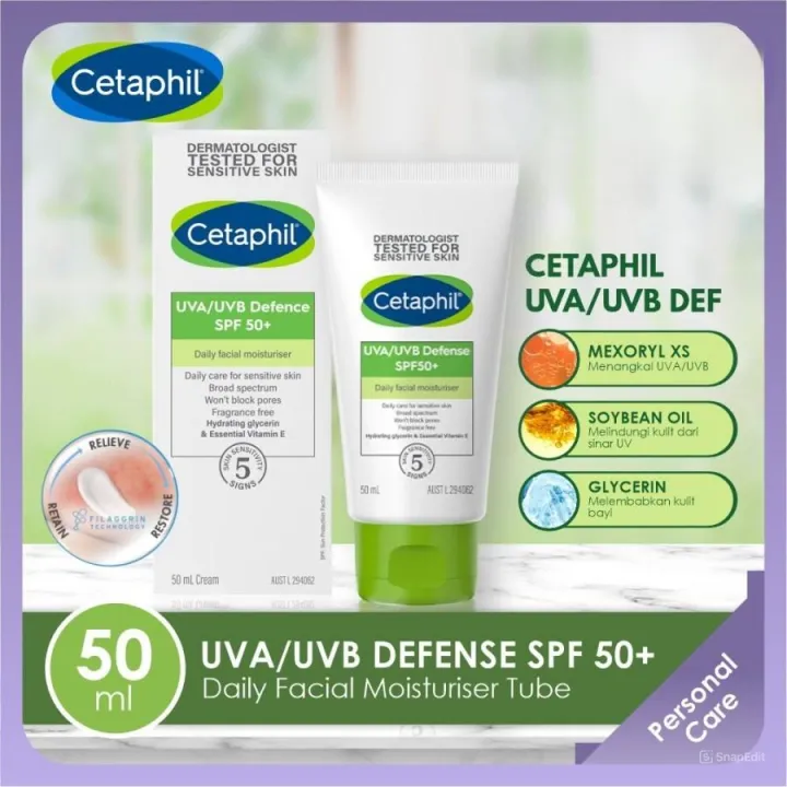 CETAPHIL UVA/UVB Defense SPF 50 - 50ML | Lazada Indonesia