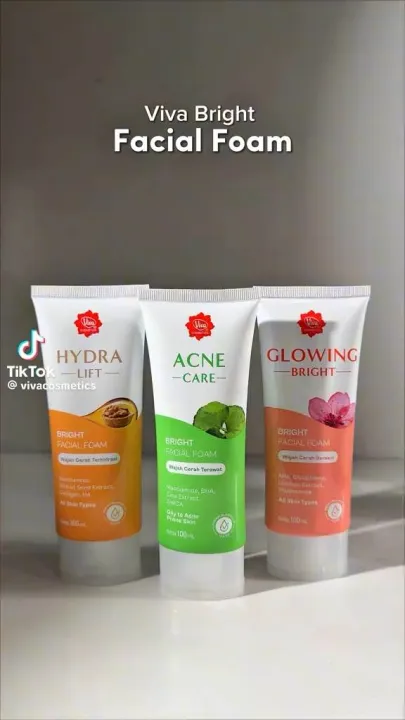 Viva Facial Foam Glowing Bright 100ml | Lazada Indonesia