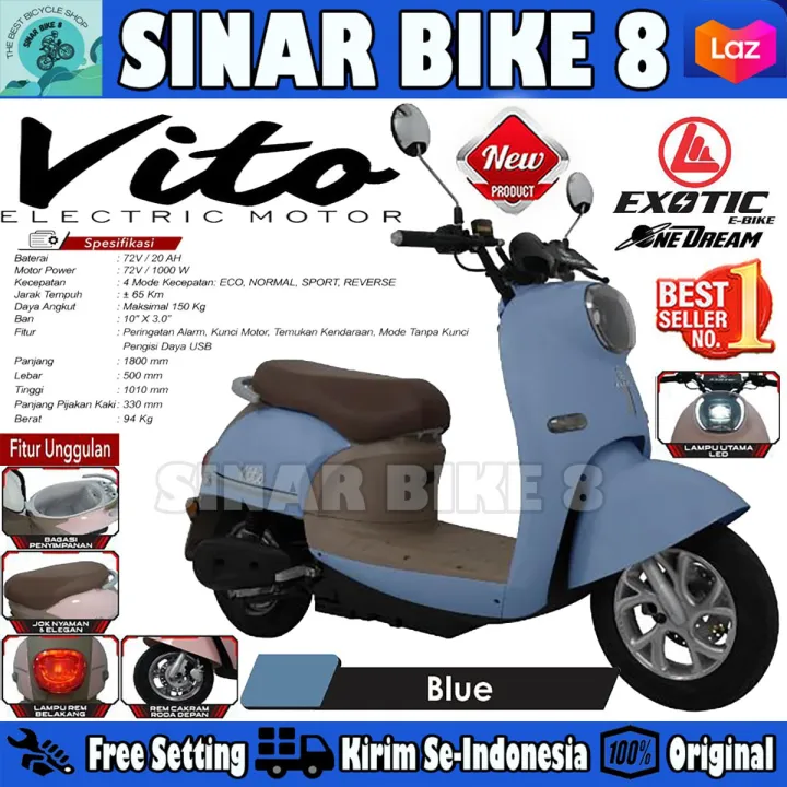 Sepeda Motor Listrik Electric E Bike EXOTIC VITO 1000 Watt