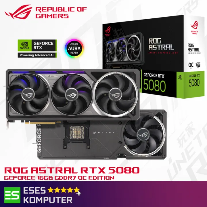VGA ASUS ROG Astral GeForce RTX 5080 16GB GDDR7 OC Edition | Lazada Indonesia