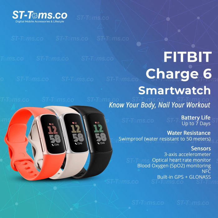 Fitbit Charge 6 Fitness & Health Tracker Smartwatch GPS Always On | Lazada Indonesia