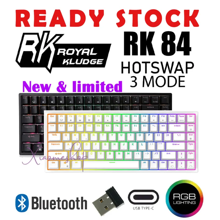 ROYAL KLUDGE RK84 RGB MECHANICAL KEYBOARD 3 MODE HOTSWAP 3 / 5 PIN | Lazada Indonesia