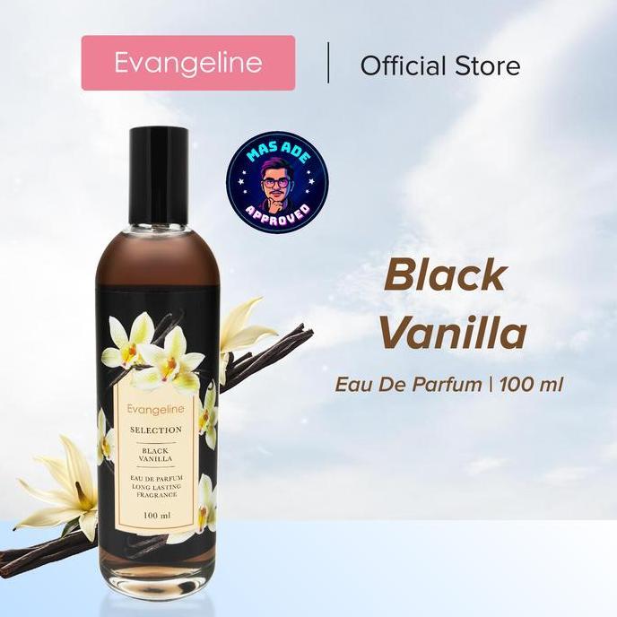 Evangeline Selection Eau De Parfum 100ml Black Vanilla | Parfum Wanita Tahan Lama Long Lasting Bunga Hitam Vanila Perfume Wangi