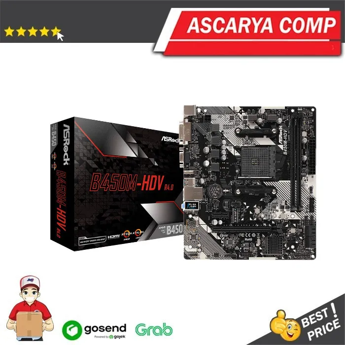ASRock B450M-HDV AM4 AMD B450