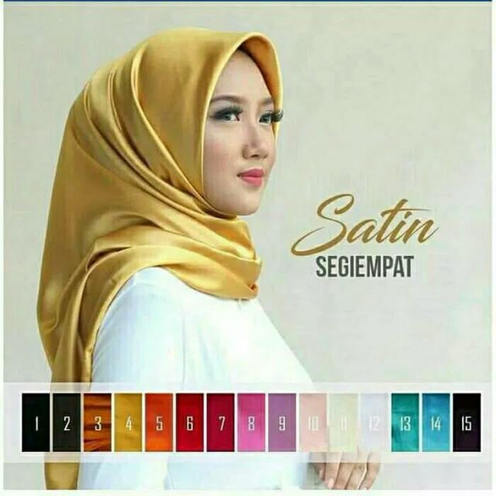 Jilbab Hijab Saten Polos Satin | Lazada Indonesia