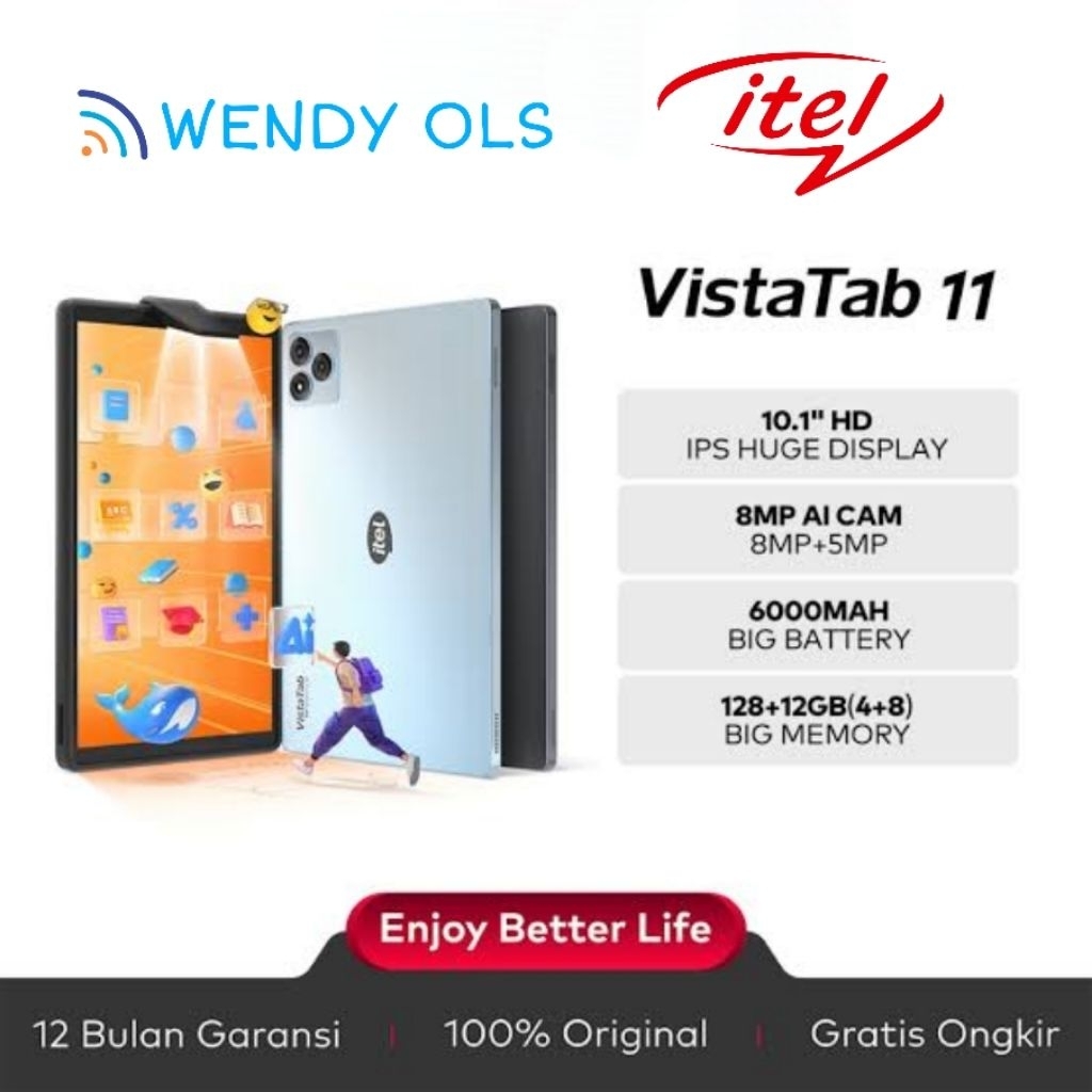 Itel Vistatab 11 4/128GB Original Garansi Resmi Vista Tab 11