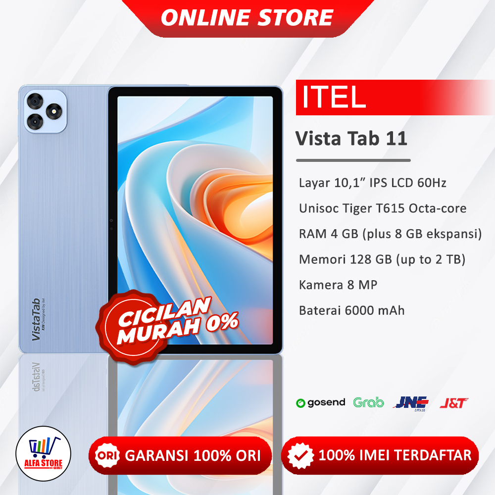 Itel Vista Tab 11 RAM 4/128GB Garansi Resmi