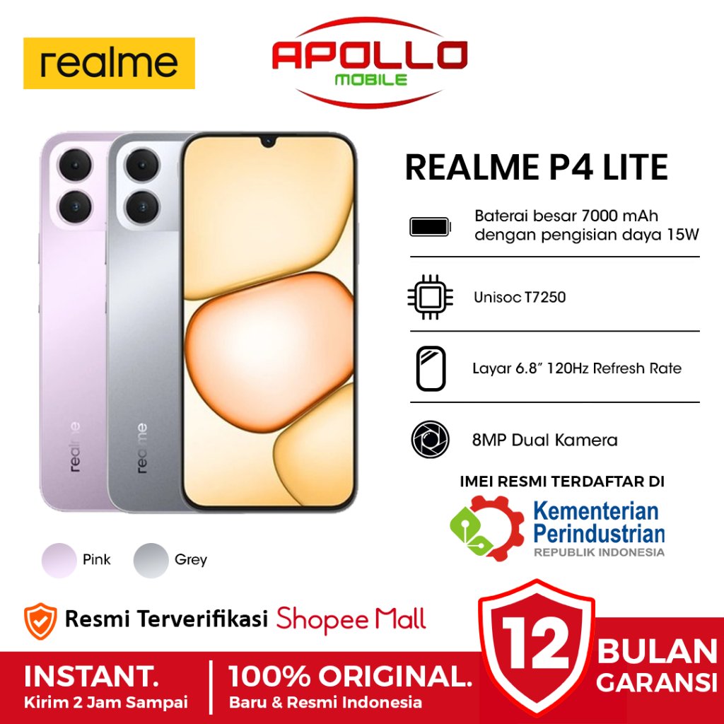 Realme P4 Lite [4GB+256GB] - Garansi Resmi 1 Tahun